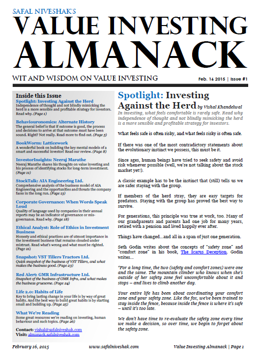 Safal Niveshak's Value Investing Almanack - Free Issue